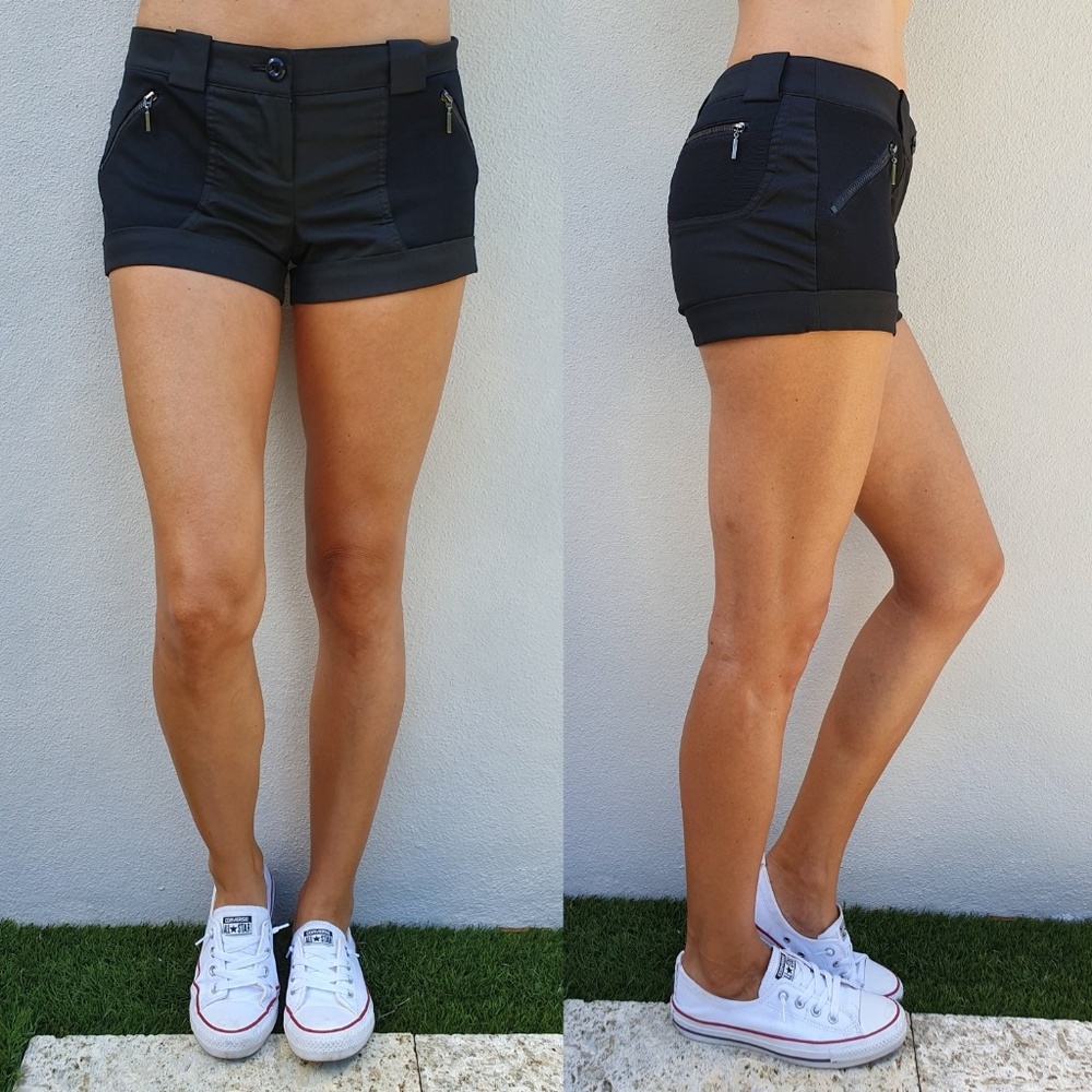 Bebe Women's Black Zippered Shorts
